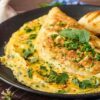 Chicken Omelette with Sauteed Mushrooms Recipe