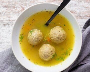 Egg balls in soup