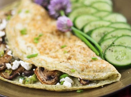 Green Onion and Mushroom Omelette Recipe