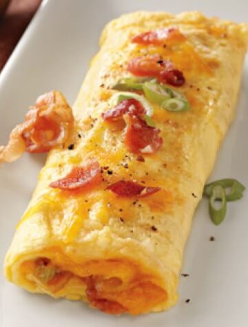 Canadian Bacon and Cheese Omelette