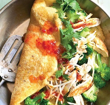 Chicken and Vegetable Omelette