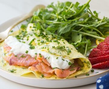 Salmon and Cream Cheese Omelette
