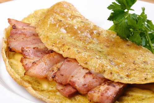Swiss and Bacon Omelette