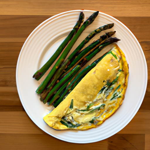asparagus and goat cheese omelette
