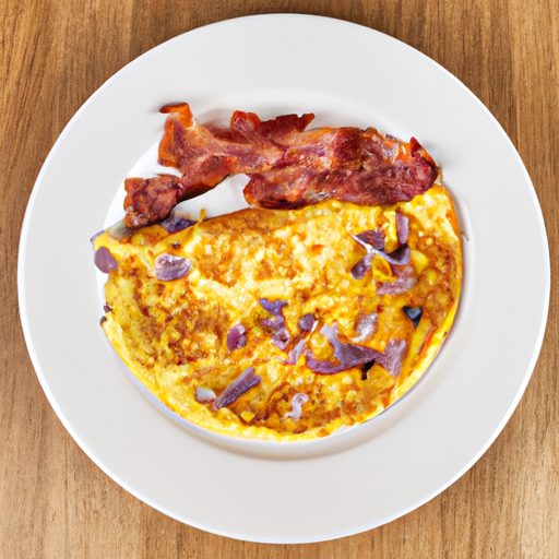 bacon and onion omelette