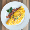 Bacon Basil Cheddar Omelette Recipe