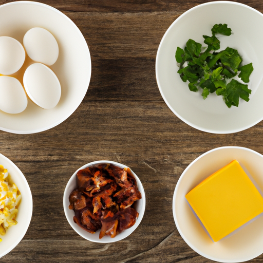 bacon cilantro cheddar omelette ingredients