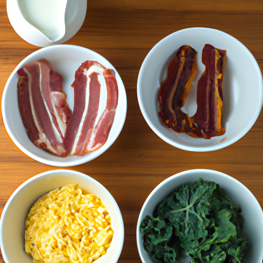 bacon kale cheddar omelette ingredients