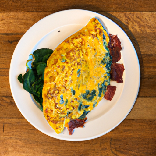 bacon spinach cheddar omelette