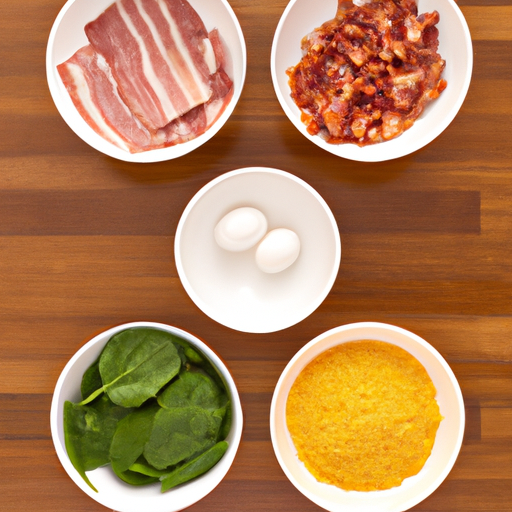 bacon spinach mozzarella omelette ingredients