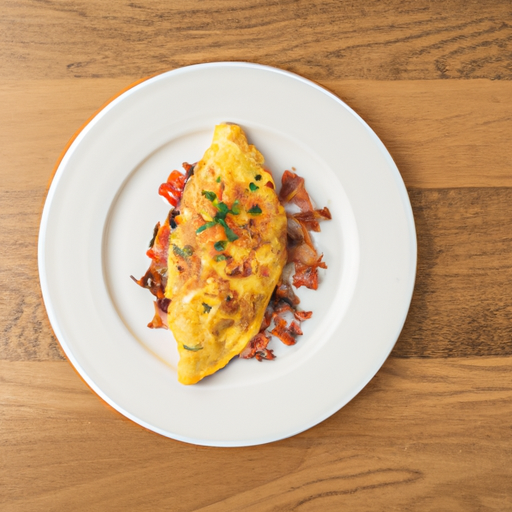 bacon tomato cheddar omelette