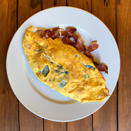 blue cheese and bacon omelette