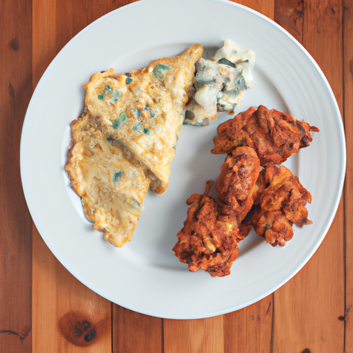 buffalo wings and blue cheese omelette