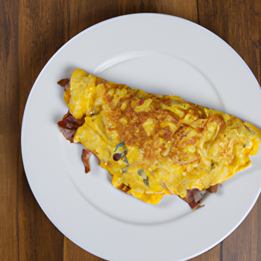 cheddar and bacon omelette
