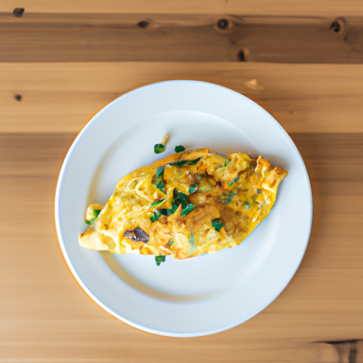 chicken scallion cheddar omelette
