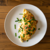 Chicken Scallion Mozzarella Omelette Recipe