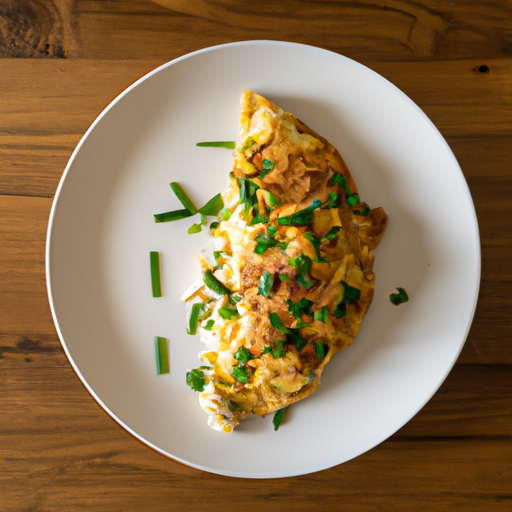 chicken scallion mozzarella omelette