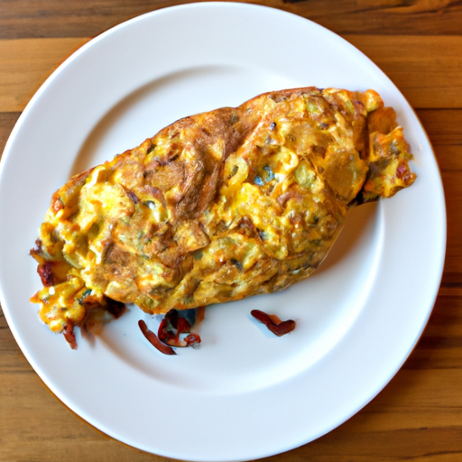 chorizo artichoke cheddar omelette