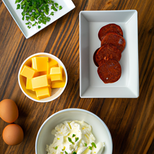 chorizo chive mozzarella omelette ingredients