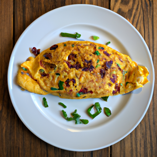 chorizo scallion cheddar omelette