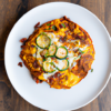 Chorizo Zucchini Mozzarella Omelette Recipe