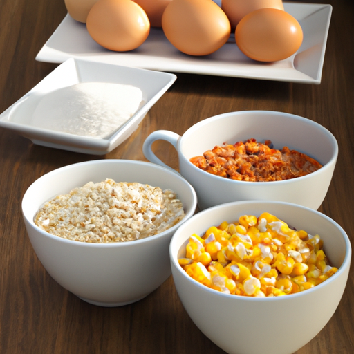 egg and corn savoury ingredients