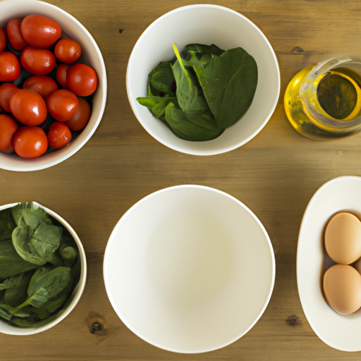 eggs and spinach ingredients
