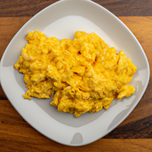 fluffy microwave scrambled eggs