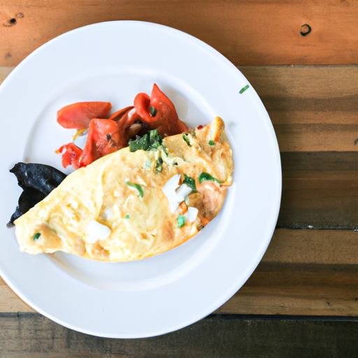goat cheese and tomato omelette