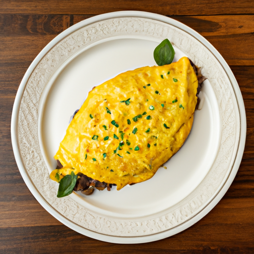 ground beef basil cheddar omelette