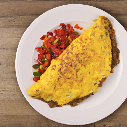 ground beef bell pepper cheddar omelette