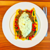 Ground Beef Bell Pepper Mozzarella Omelette Recipe