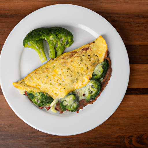 Ground Beef Broccoli Mozzarella Omelette Recipe - Omelette Recipes