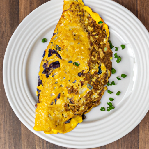 ground beef chive cheddar omelette