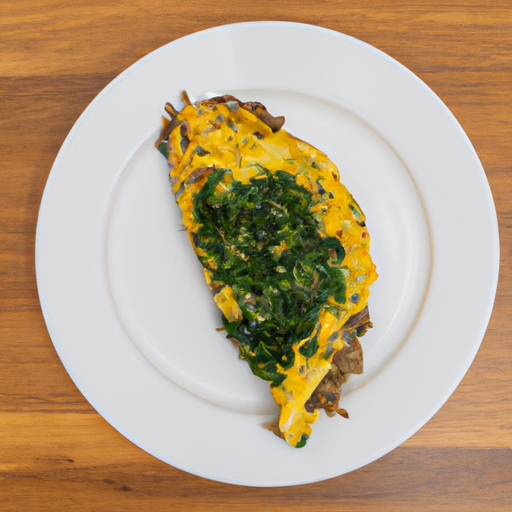 ground beef kale cheddar omelette