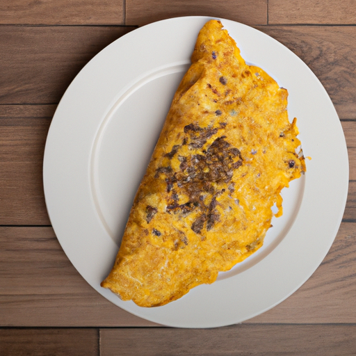 ground beef onion cheddar omelette