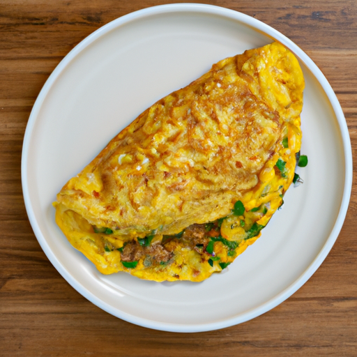 ground beef scallion cheddar omelette