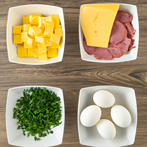 ham chive cheddar omelette ingredients