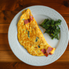 Ham Kale Cheddar Omelette Recipe