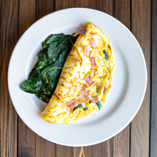 ham spinach cheddar omelette