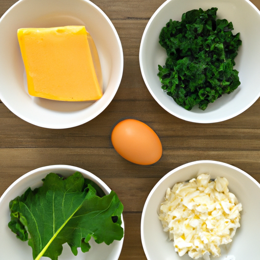 kale cheddar omelette ingredients