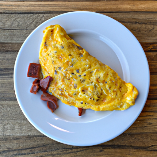 sausage onion cheddar omelette