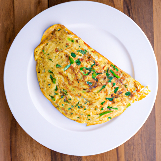 scallion cheddar omelette