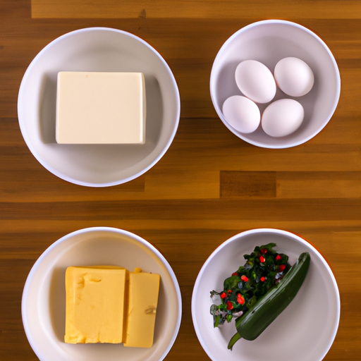 spicy and cheesy jalapeno omelette ingredients