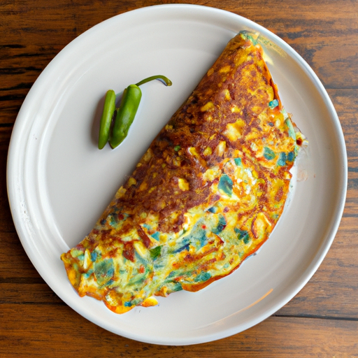 spicy and cheesy jalapeno omelette