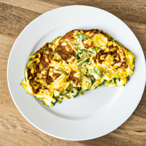 zucchini and onion omelette
