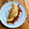 Bacon Bell Pepper Provolone Omelette Recipe
