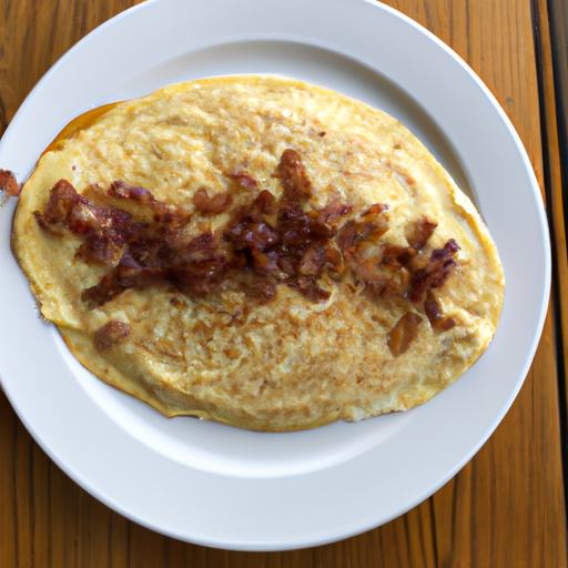 bacon onion brie omelette