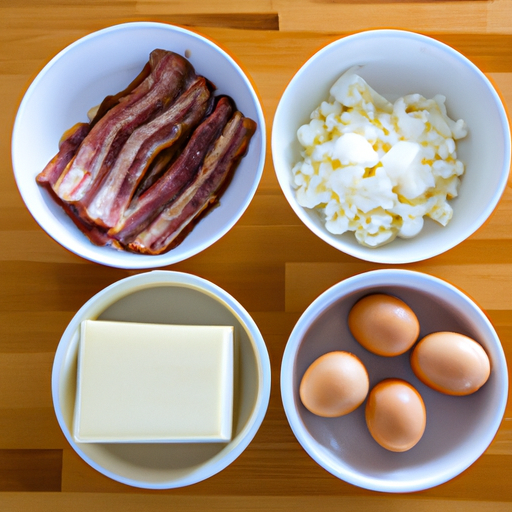 bacon onion provolone omelette ingredients