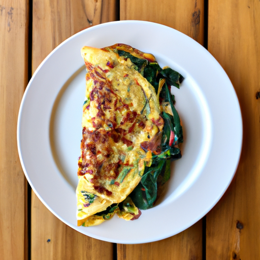 bacon spinach brie omelette